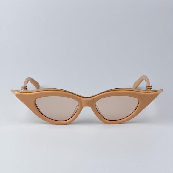 Valentino Women BRAND NEW Sunglasses Beige Gold Nude Cat Eye V - GOLDCUT - II - Picture 6 of 12